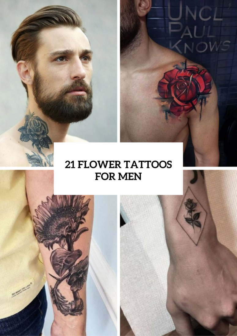 21 Excellent Flower Tattoo Ideas For Men Styleoholic within proportions 775 X 1096