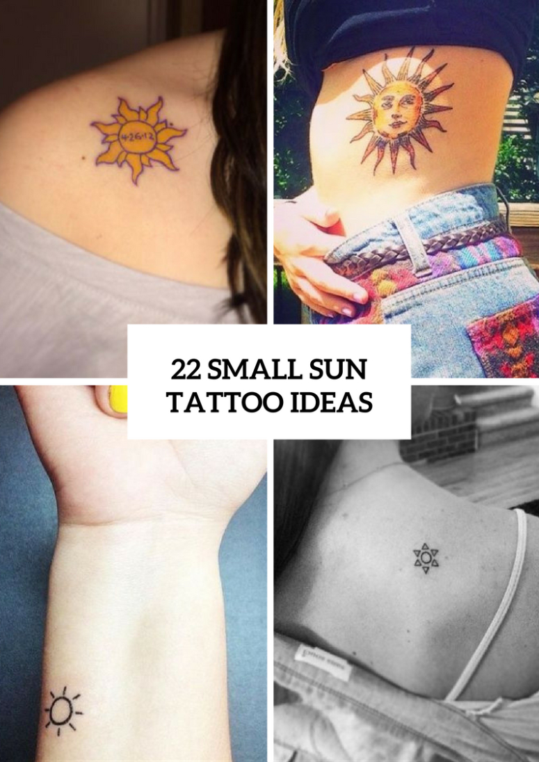 22 Small Sun Tattoo Ideas For Ladies Styleoholic pertaining to size 775 X 1096
