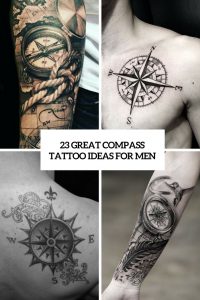 23 Great Compass Tattoo Ideas For Men Styleoholic intended for sizing 735 X 1102