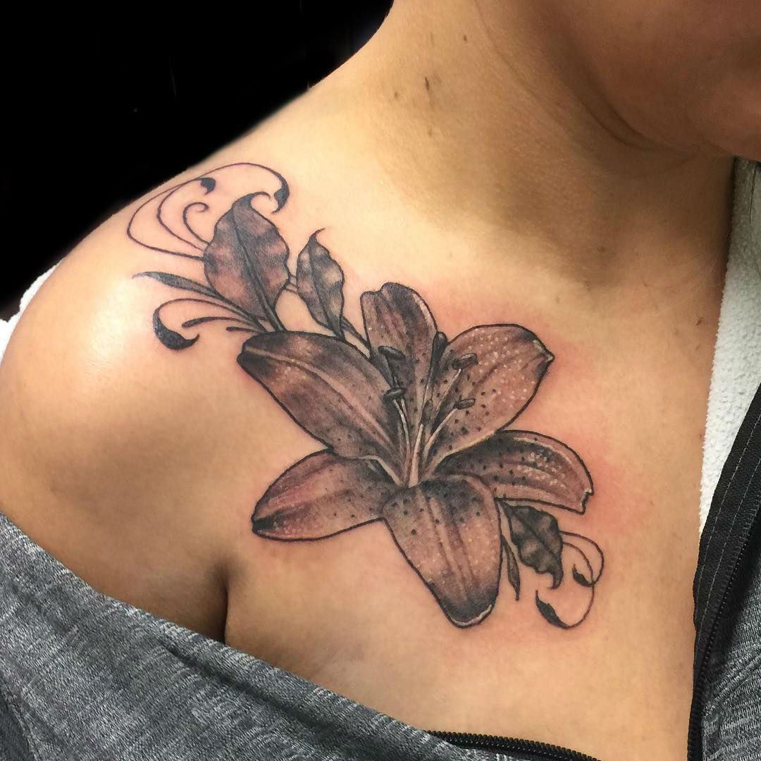 24 Symbolic Lily Tattoo Ideas Luv Tattoos Lillies Tattoo Flower with proportions 1080 X 1080