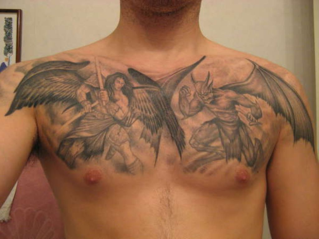 27 Angel And Demon Tattoos with sizing 1024 X 768