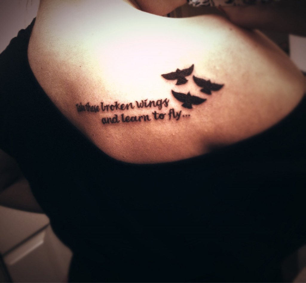 27 Shoulder Quotes Tattoos in size 1024 X 945