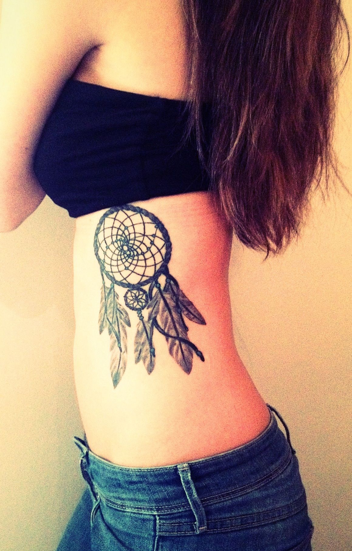 30 Rib Tattoos For Girls Design Ideas Tattoos Dream Catcher in proportions 1159 X 1813