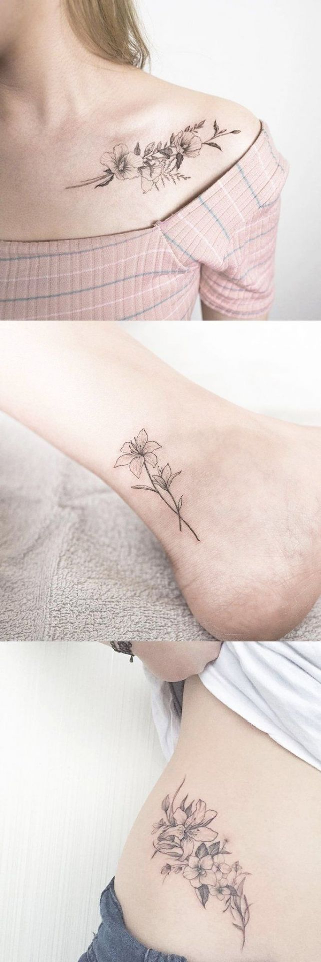 30 Simple And Small Flower Tattoos Ideas For Women Delicate with regard to dimensions 641 X 1920