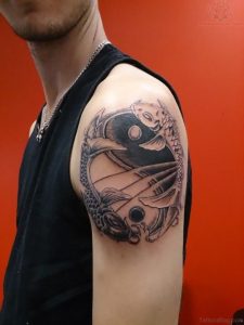 30 Trendy Yin Yang Shoulder Tattoos in dimensions 768 X 1024