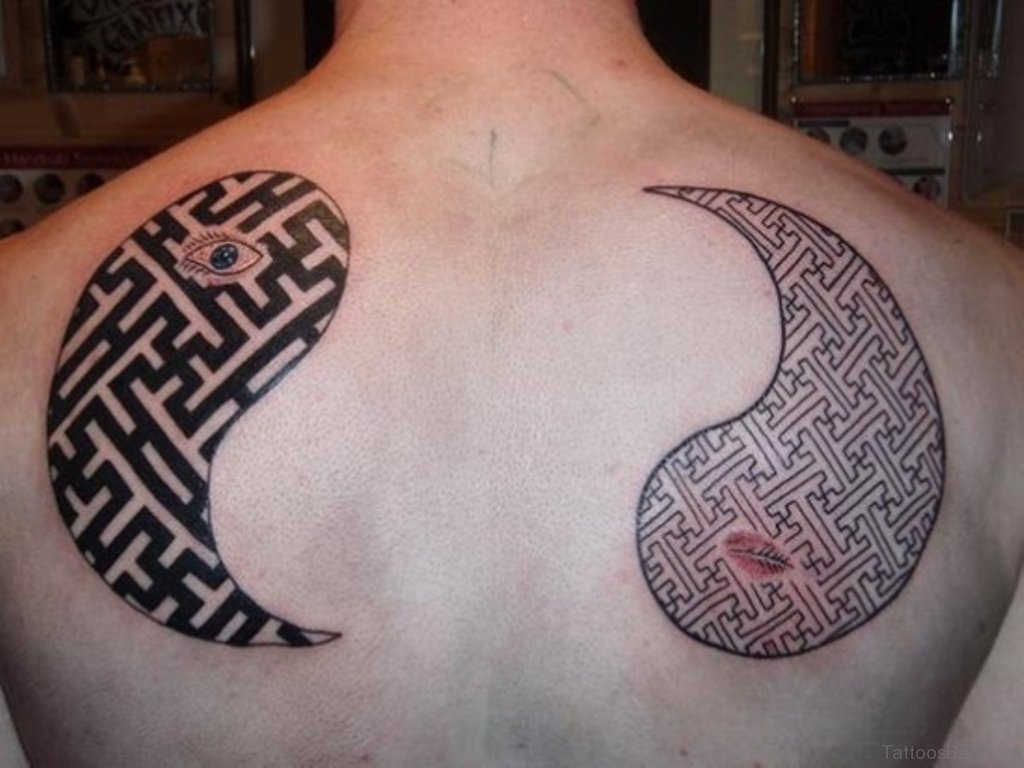 30 Trendy Yin Yang Shoulder Tattoos intended for size 1024 X 768