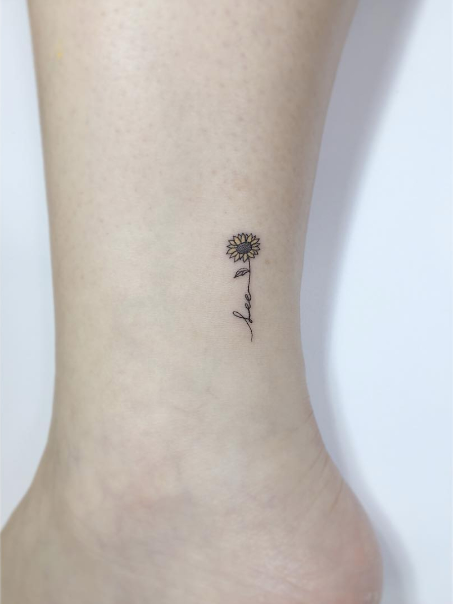 32 Small Tattoo Ideas For Women Tattoos Sunflower Tattoos Small with dimensions 896 X 1194