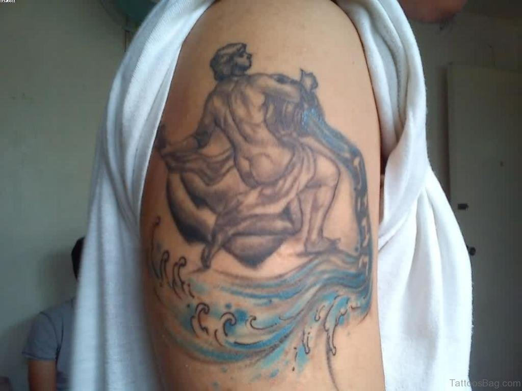 35 Aquarius Tattoos For Shoulder pertaining to dimensions 1024 X 768