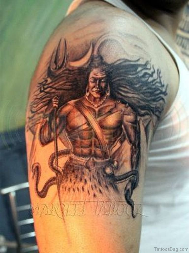 35 Nice Shiva Tattoos On Shoulder regarding proportions 768 X 1024