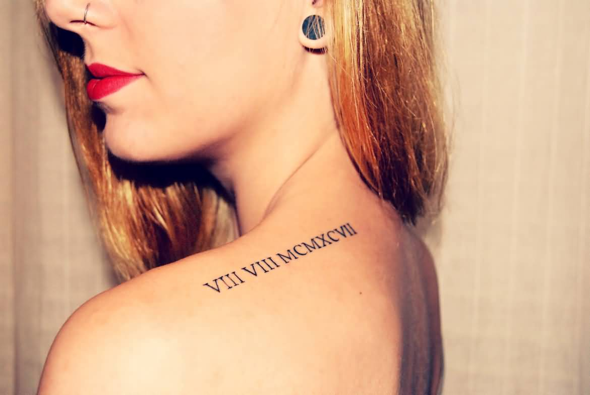 35 Roman Numerals Tattoos For Shoulder intended for dimensions 1170 X 783