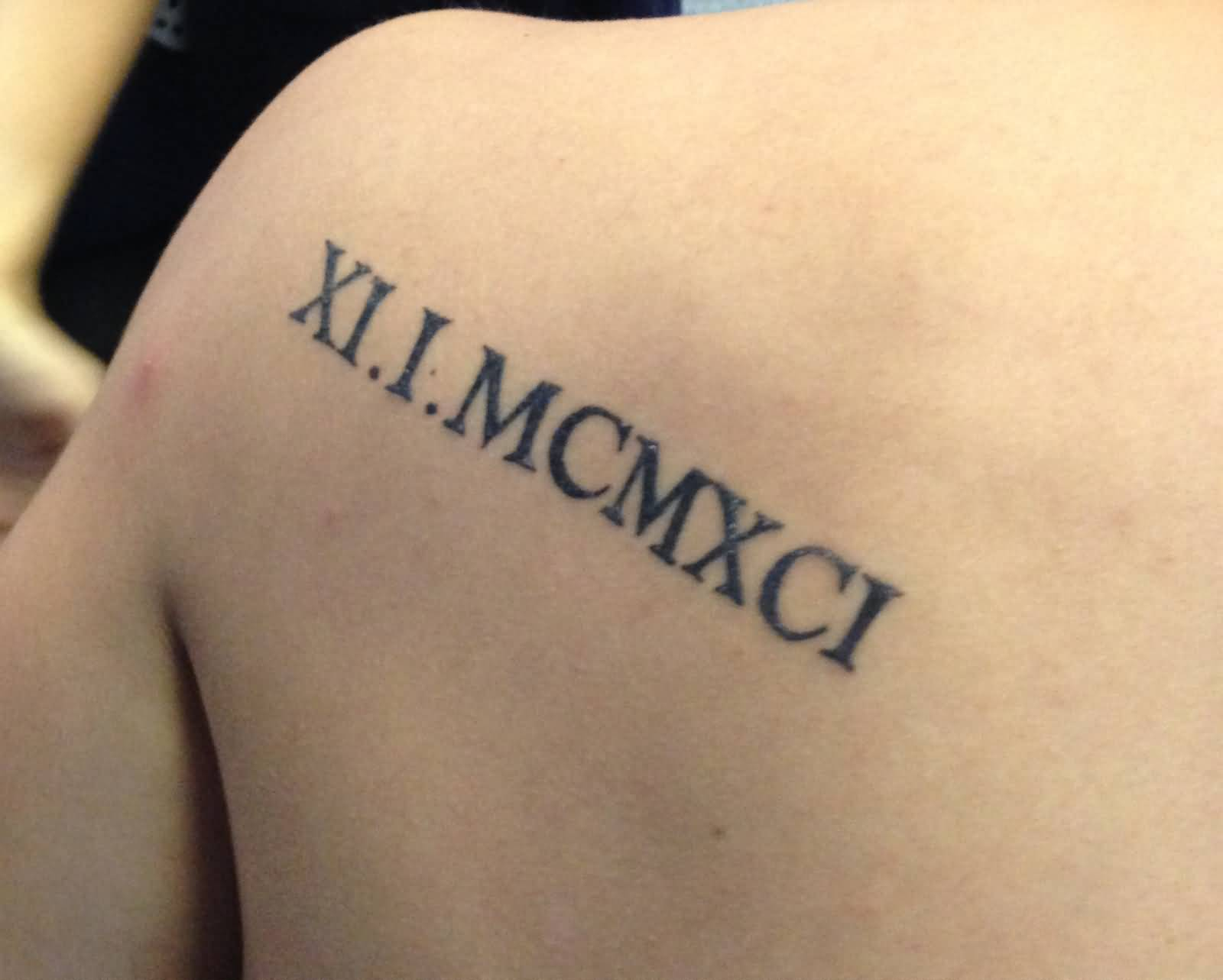 35 Roman Numerals Tattoos For Shoulder with regard to measurements 1600 X 1283