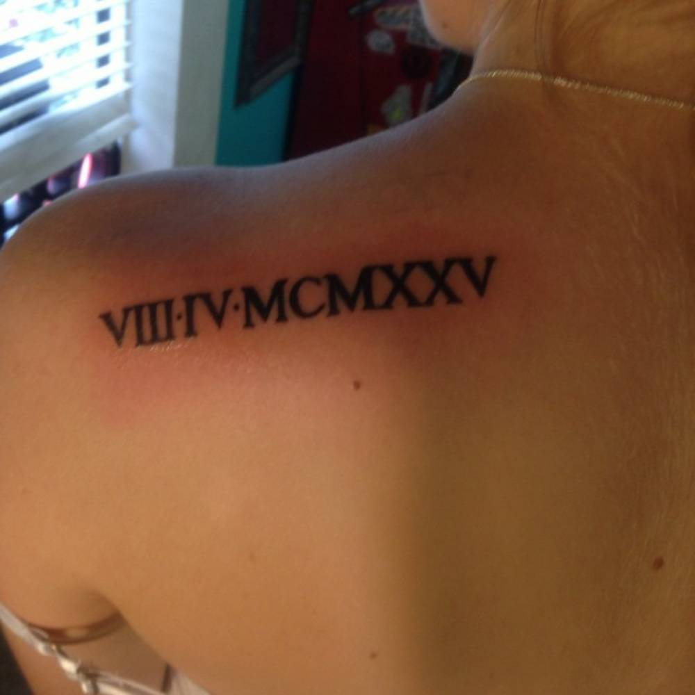 35 Roman Numerals Tattoos For Shoulder with sizing 1000 X 1000