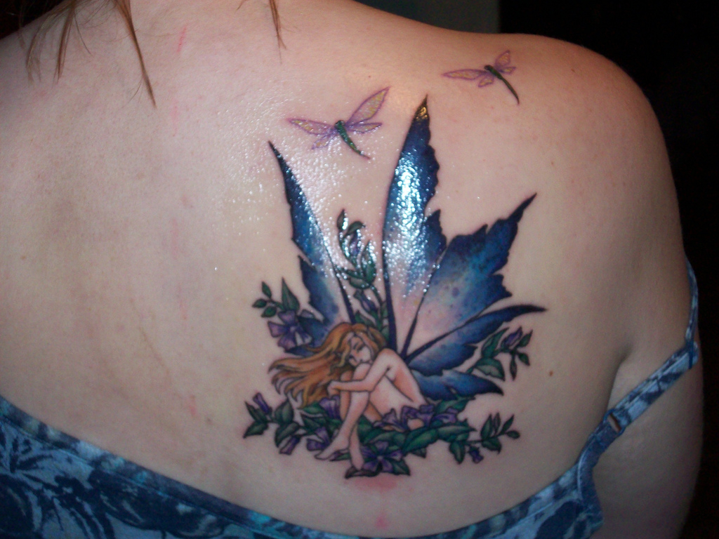 38 Fairy Tattoos On Back Shoulder within size 1024 X 768
