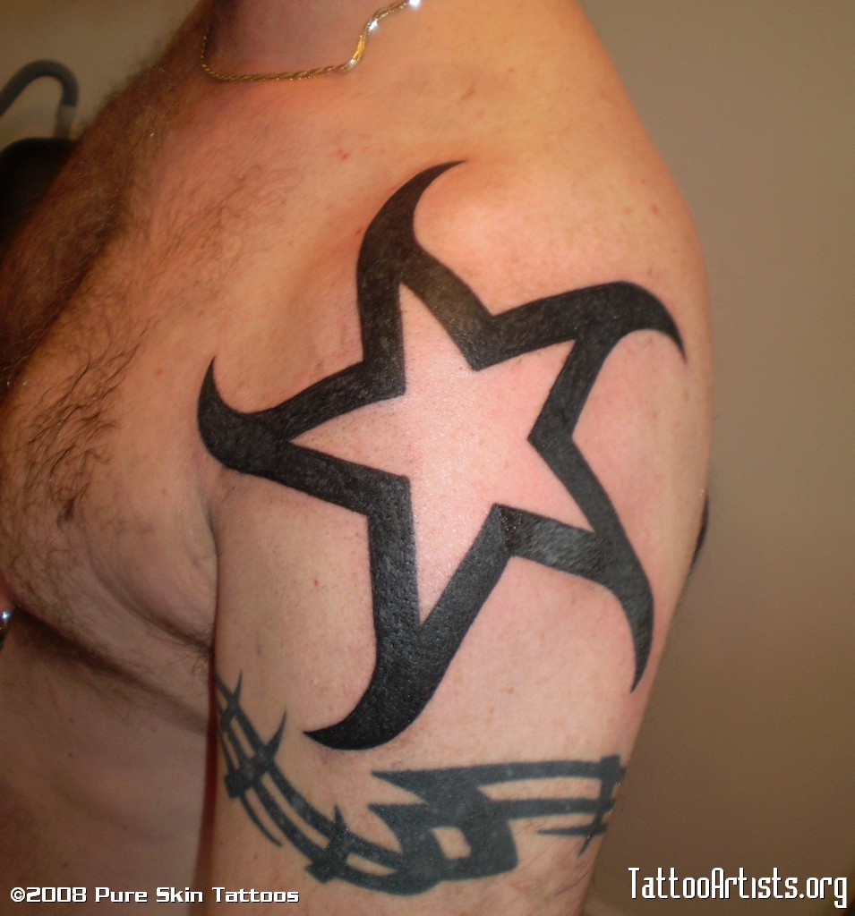 38 Star Tattoos On Shoulder with proportions 955 X 1024