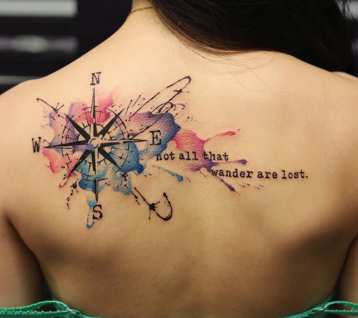 39 Pretty Watercolor Tattoo Ideas Thatll Convert Even The Biggest for proportions 1192 X 1058