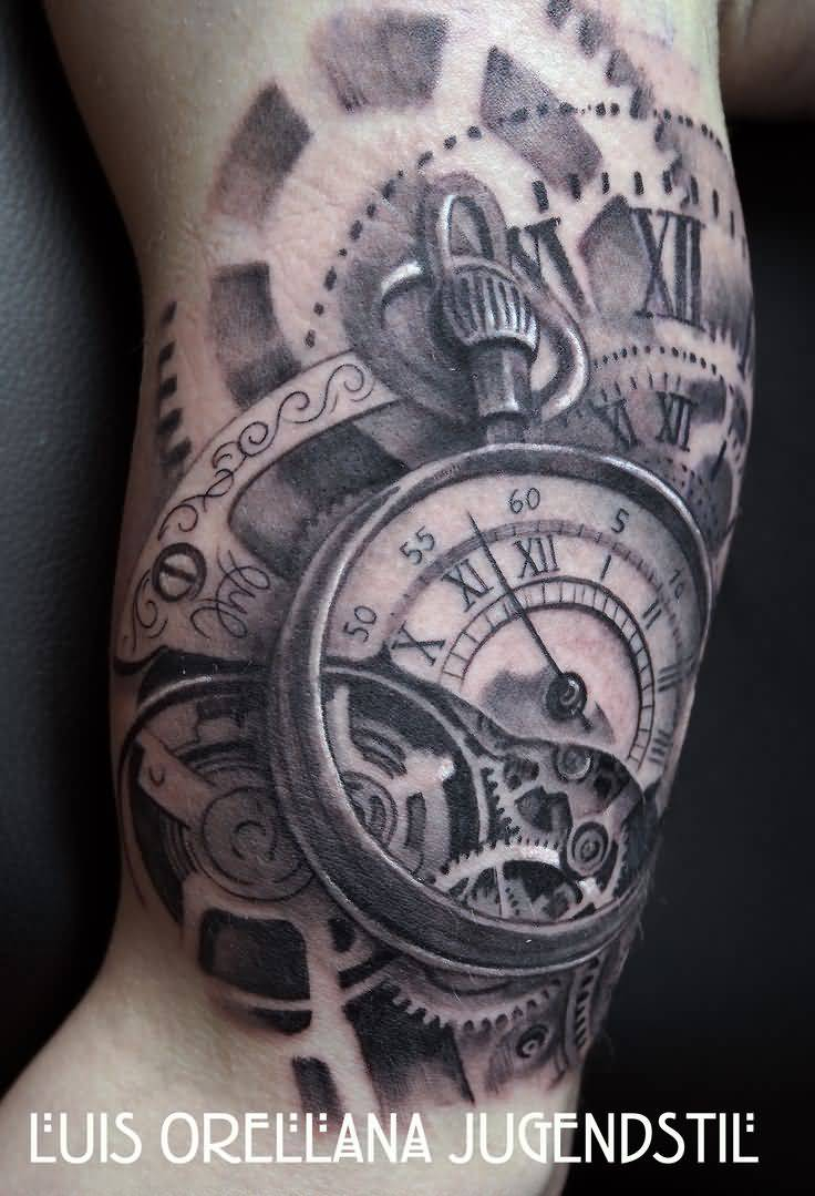 40 Best Clock Tattoos Ideas inside dimensions 736 X 1079