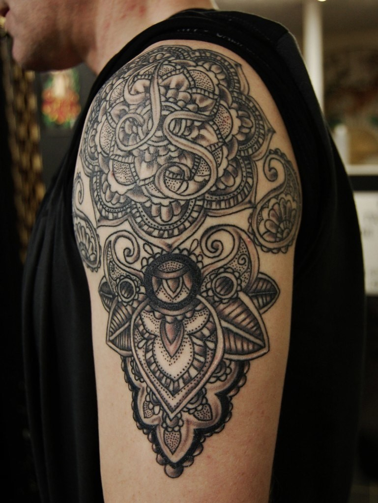 40 Paisley Pattern Tattoos On Sleeve intended for sizing 769 X 1024