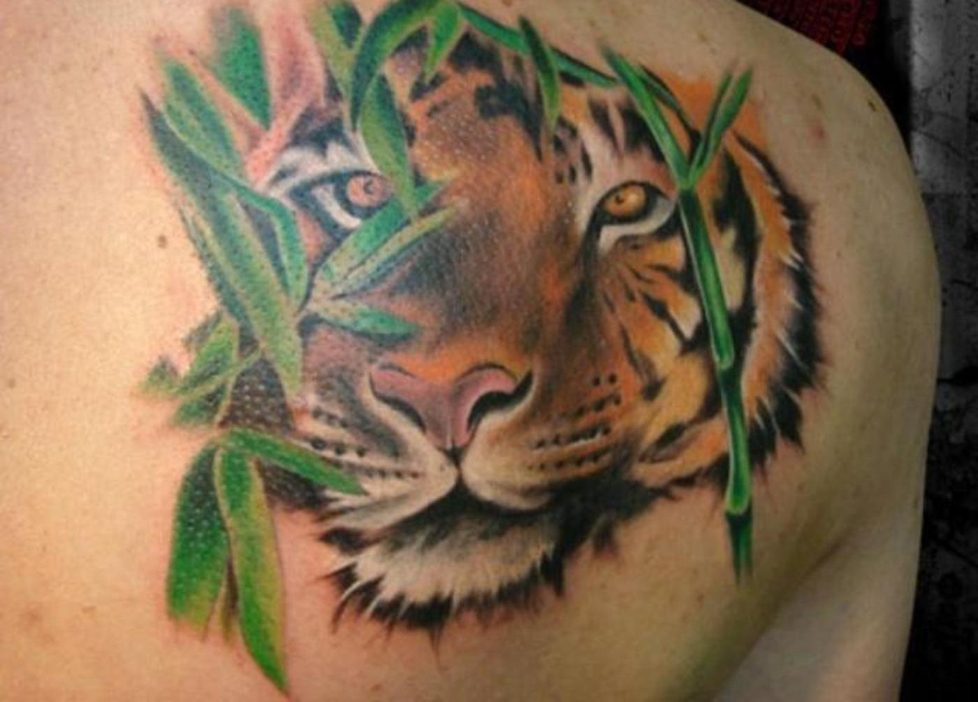 41 Tremendous Tiger Shoulder Tattoos with proportions 1400 X 1004