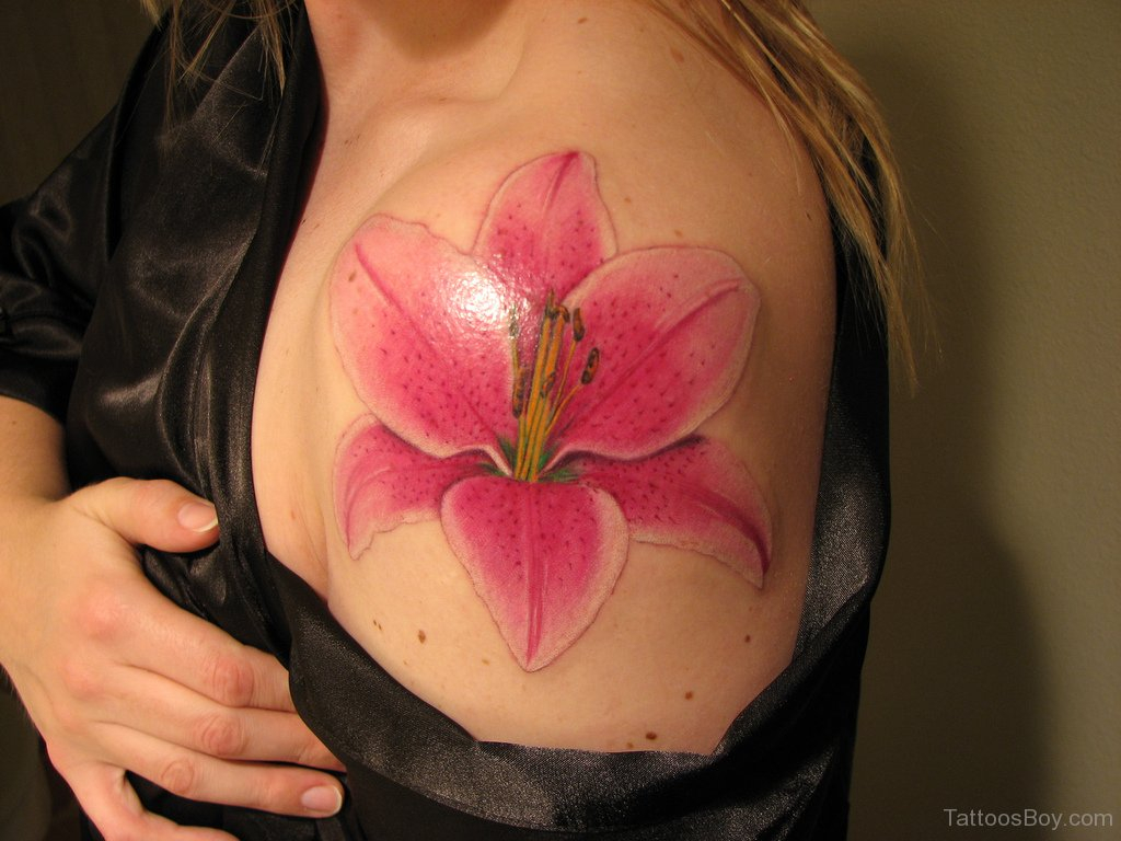 44 Lily Tattoos On Shoulder for dimensions 1024 X 768