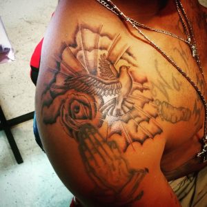 45 Cool Clouds Shoulder Tattoos Crosses Shoulder Tattoo Ray throughout sizing 1000 X 1000