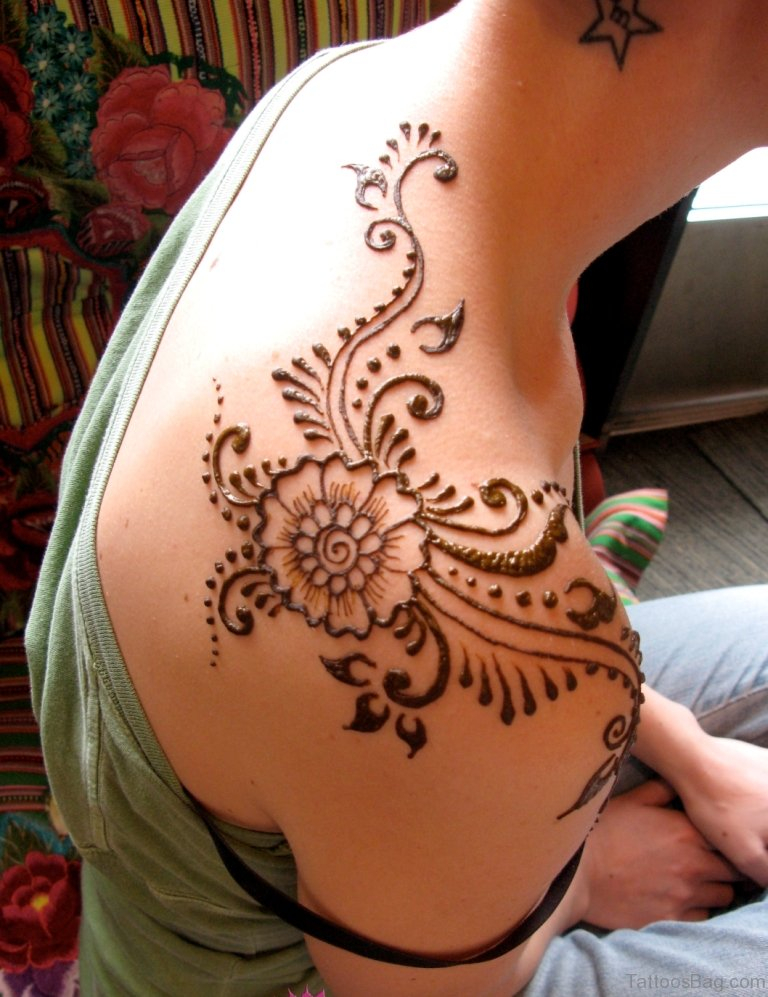 45 Lovely Henna Tattoo On Shoulder intended for dimensions 768 X 997