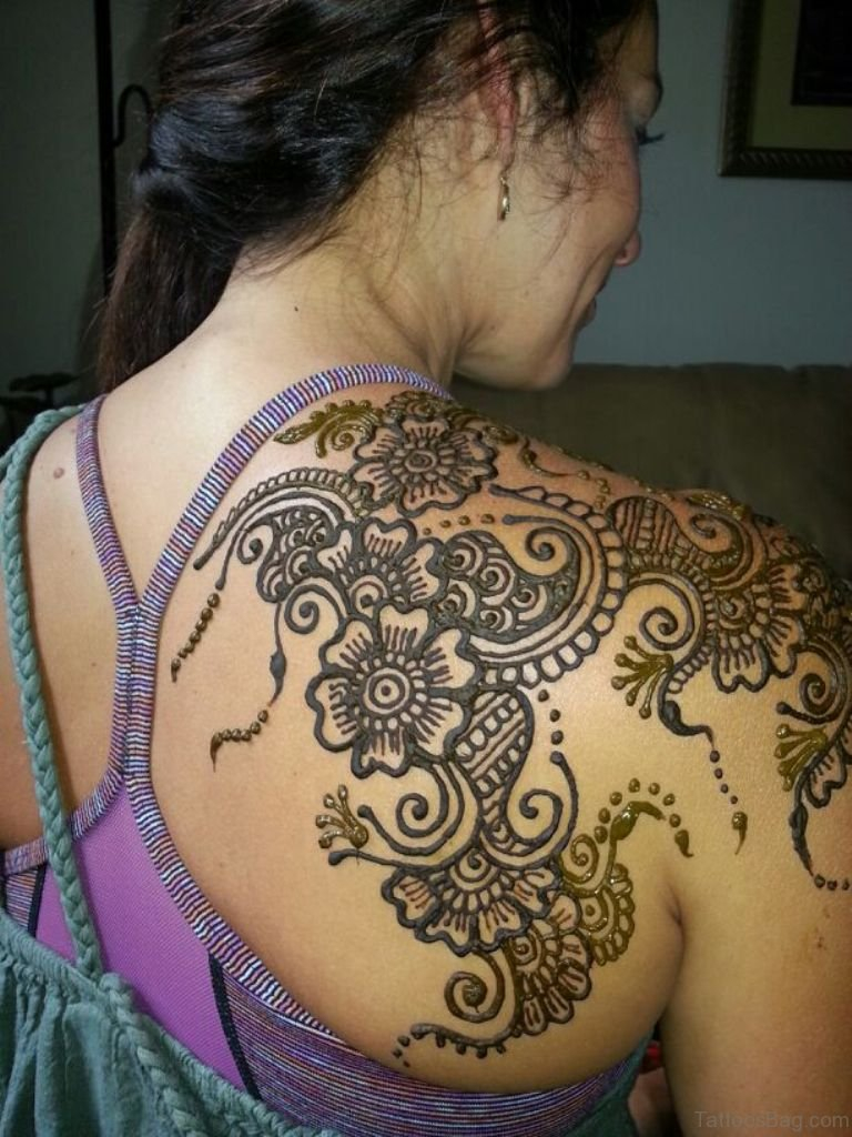 45 Lovely Henna Tattoo On Shoulder pertaining to measurements 768 X 1024