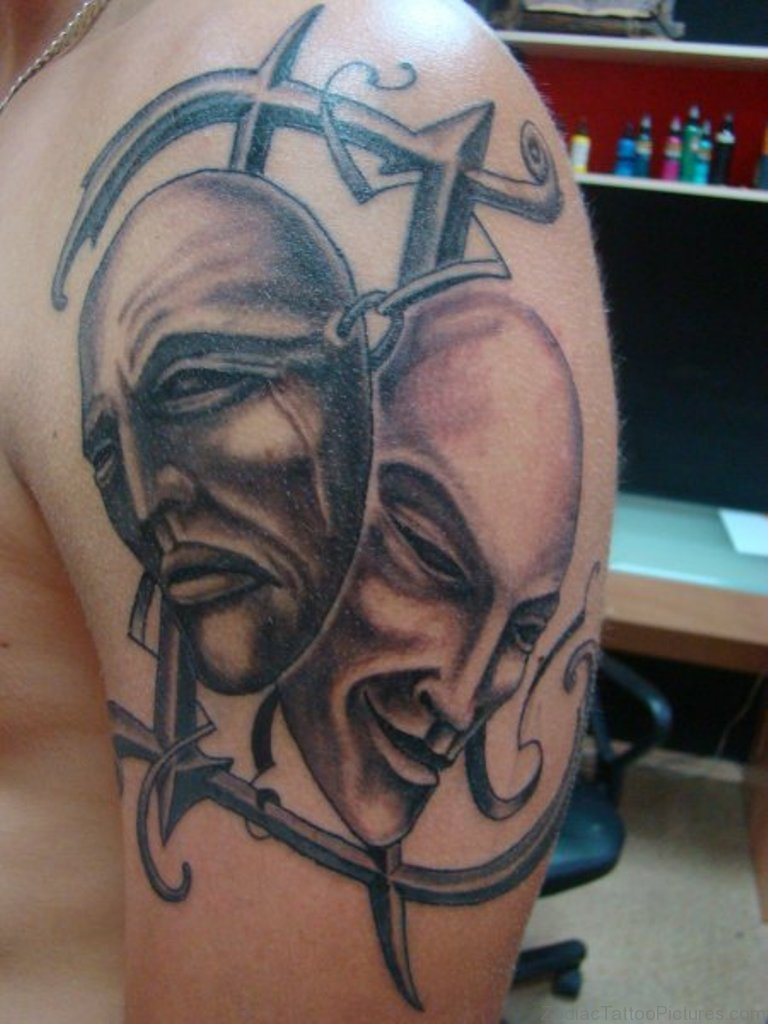 46 Nice Gemini Tattoo On Shoulder for dimensions 768 X 1024