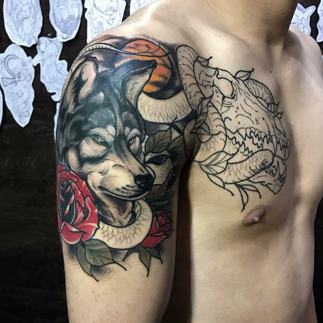 46 Unique Wolf Head Tattoos Ideas within proportions 1080 X 1080