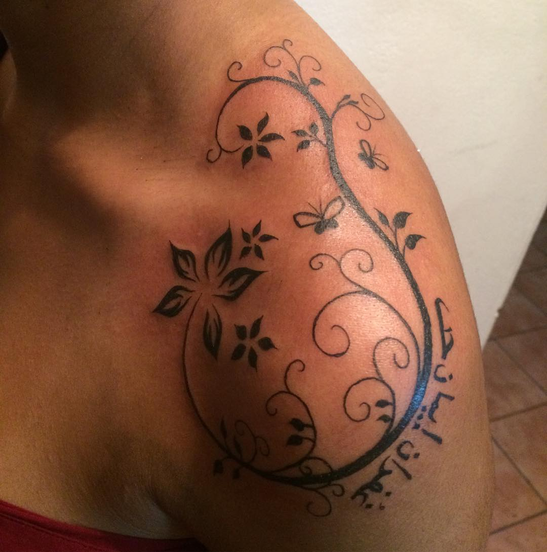 50 Amazing Vine Tattoo Ideas Discover Their True Meaning regarding dimensions 1080 X 1090