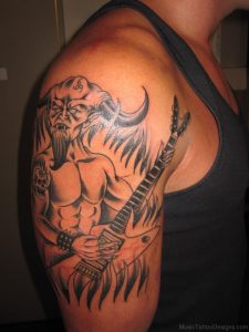 50 Fabulous Guitar Tattoos On Shoulder inside sizing 768 X 1024