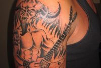 50 Fabulous Guitar Tattoos On Shoulder with regard to measurements 768 X 1024