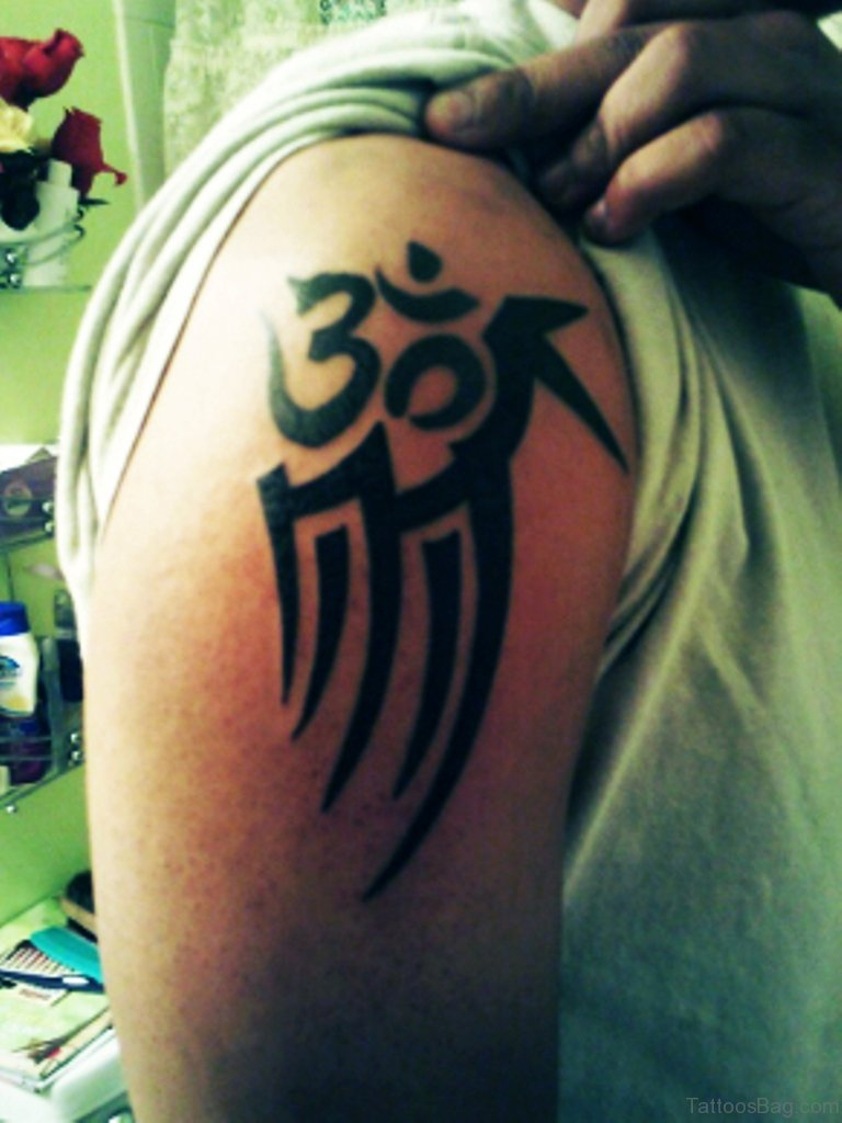 50 Good Looking Om Tattoos For Shoulder within sizing 768 X 1024