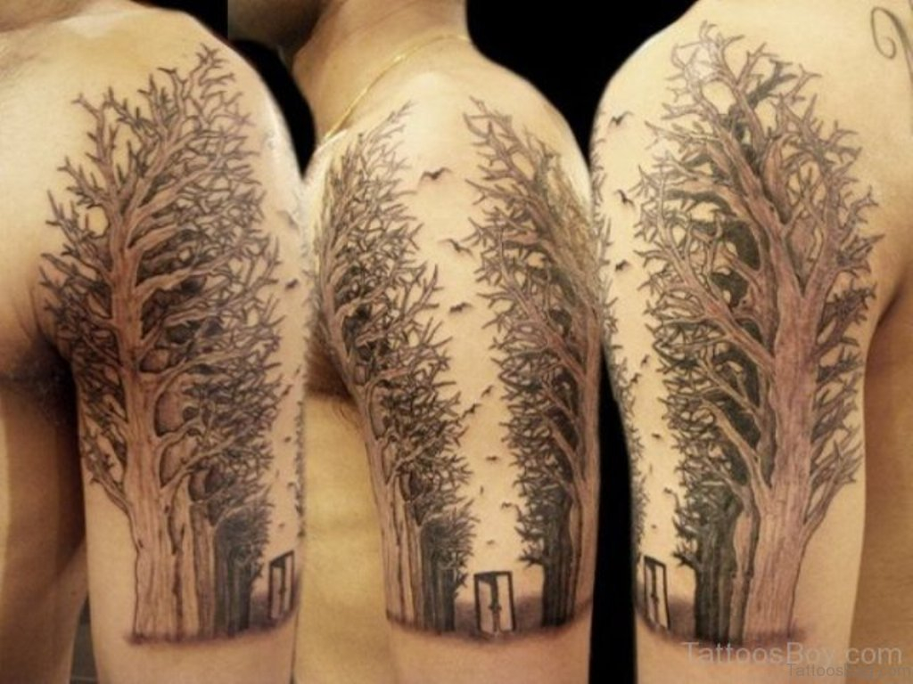 50 Stylish Tree Tattoos On Shoulder intended for size 1024 X 768