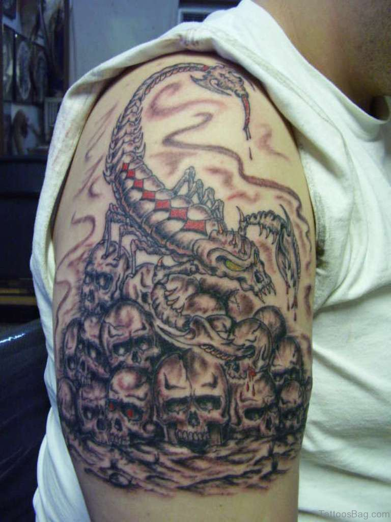 51 Elegant Scorpion Tattoos On Shoulder intended for proportions 768 X 1024