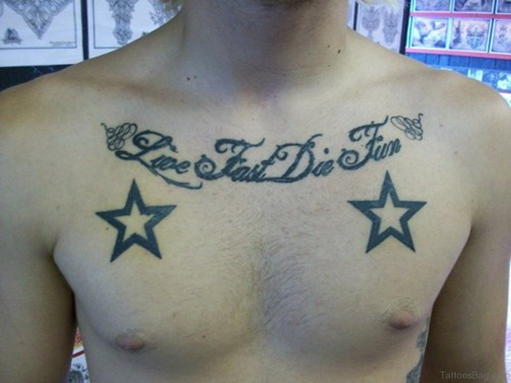52 Gorgeous Stars Tattoos For Chest with sizing 1024 X 768