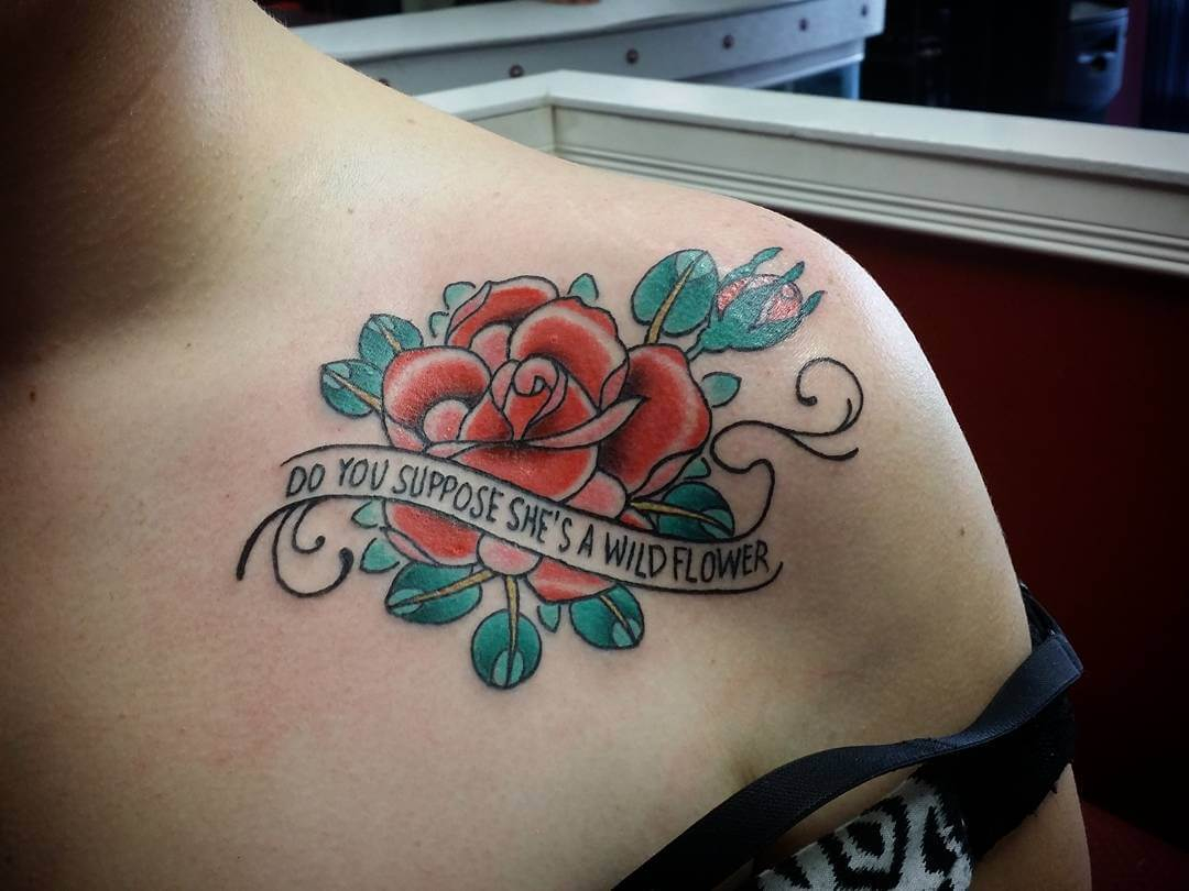 55 Rose Tattoo Ideas To Try Because Love And A Rose Cant Be Hid inside proportions 1080 X 810