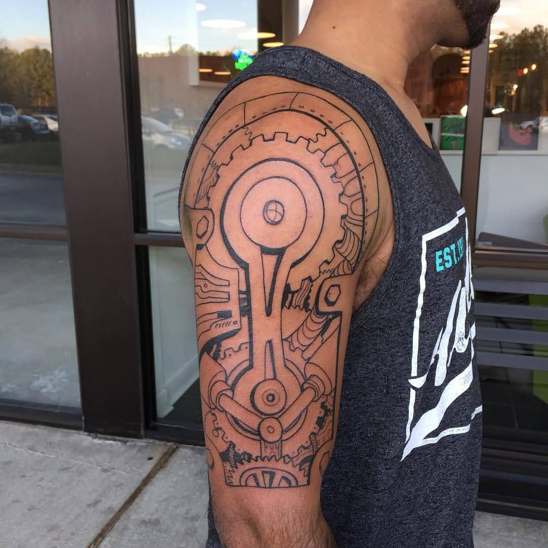 56 Mechanical Gear Tattoos within sizing 1080 X 1080