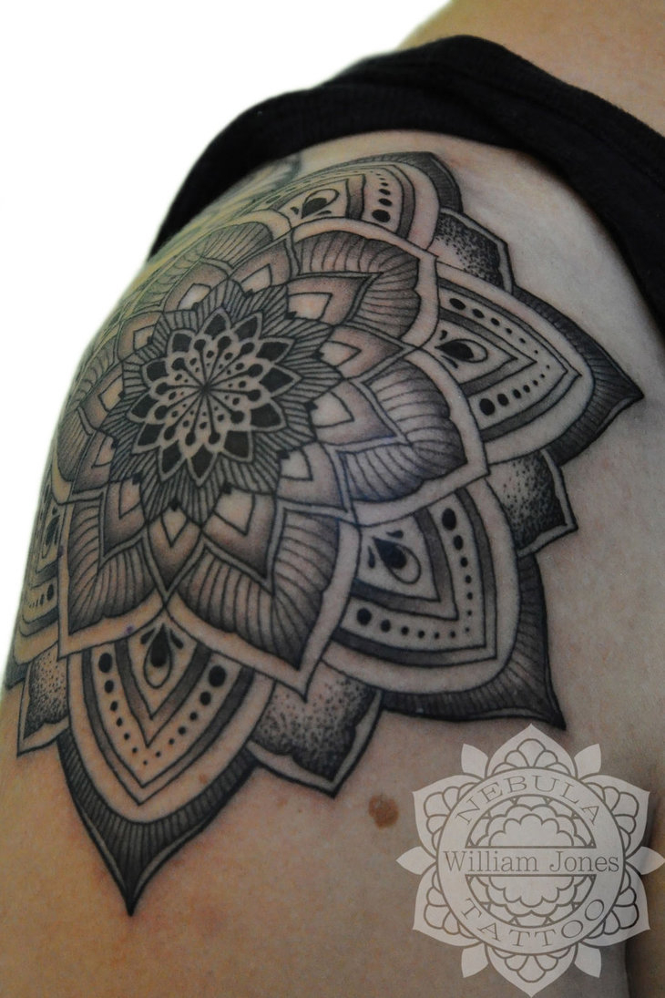 58 Amazing Mandala Shoulder Tattoos in dimensions 730 X 1095