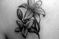 59 Graceful Lily Tattoos For Shoulder with regard to sizing 1034 X 1280