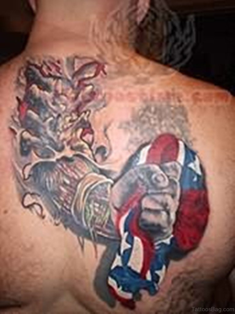 59 Nice Patriotic Tattoo Designs On Back within size 768 X 1024