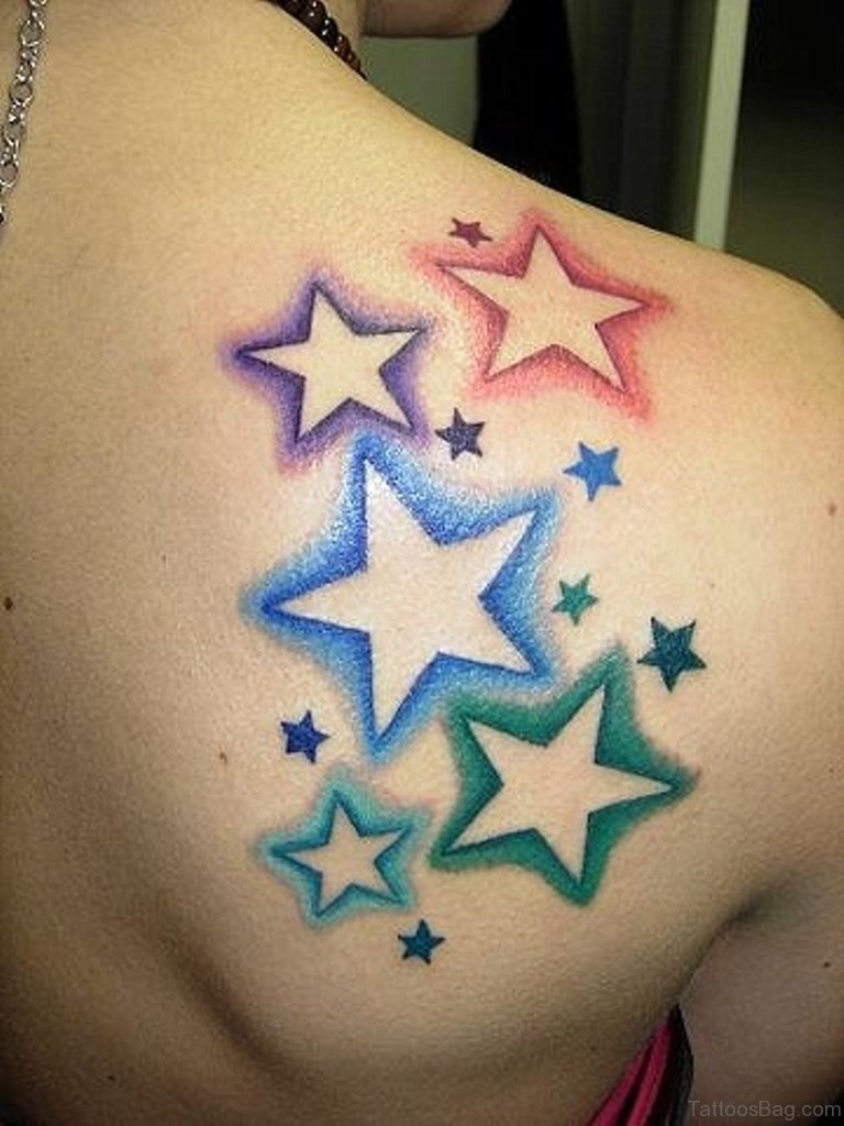 60 Latest Star Tattoo On Shoulder throughout size 768 X 1024