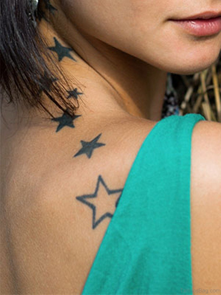 60 Latest Star Tattoo On Shoulder with proportions 768 X 1024