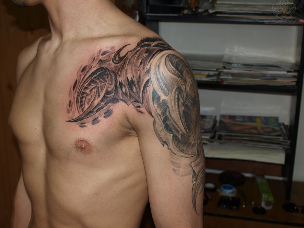 61 Tribal Shoulder Tattoos pertaining to proportions 1024 X 768