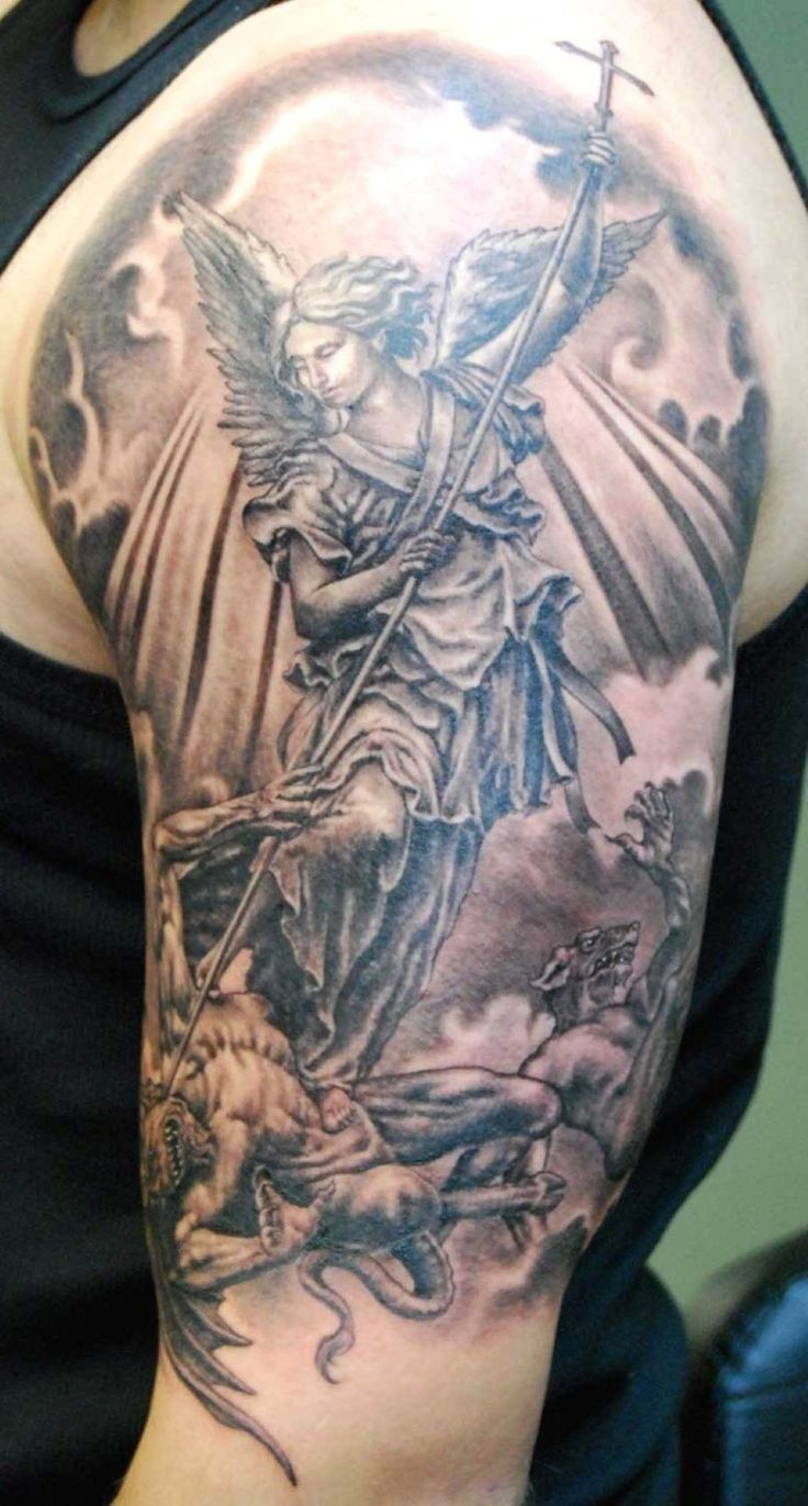 63 Fantastic Shoulder Angel Tattoos in proportions 736 X 1371