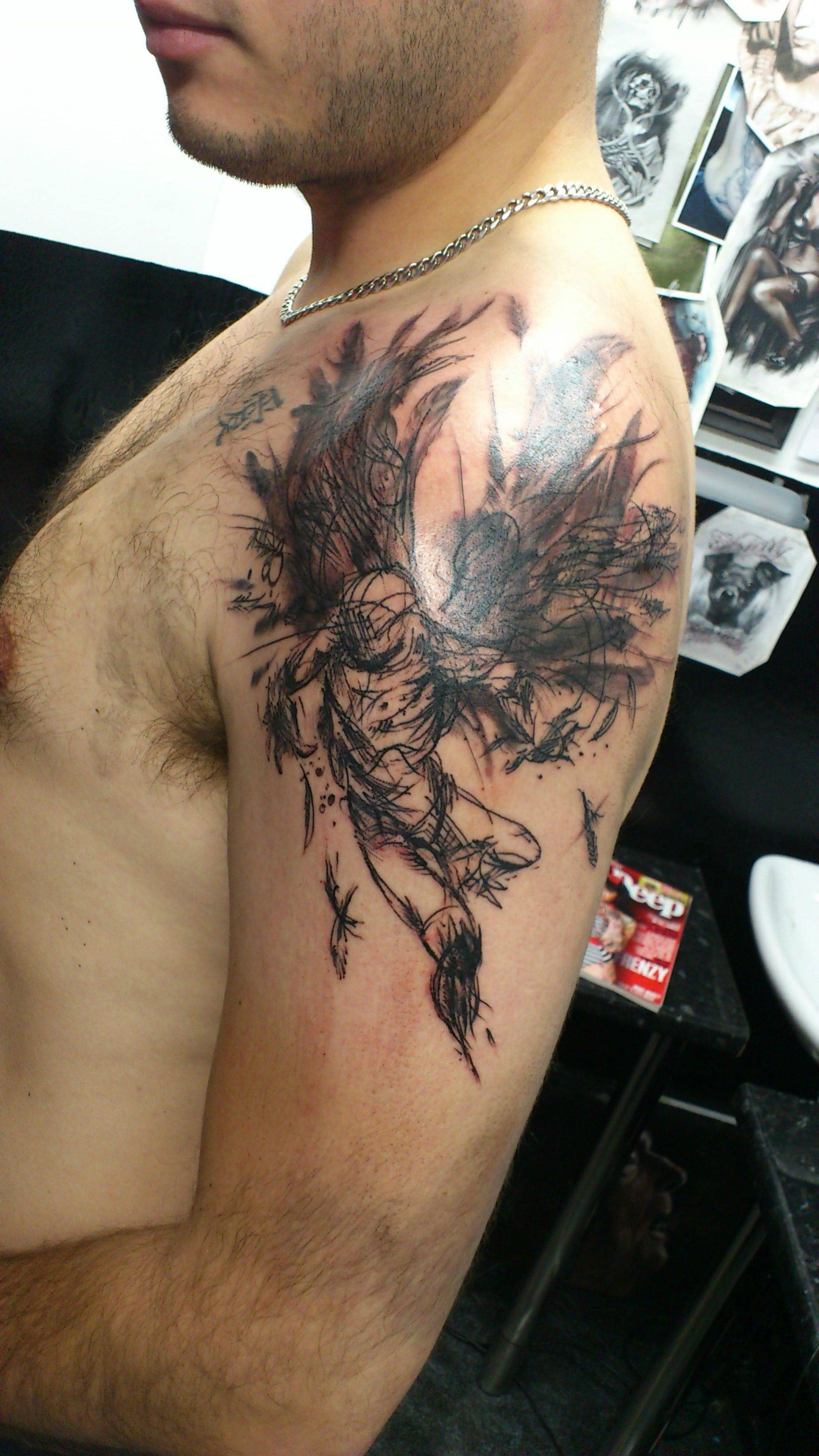 65 Angel Tattoos For Men Shoulder in sizing 1836 X 3264