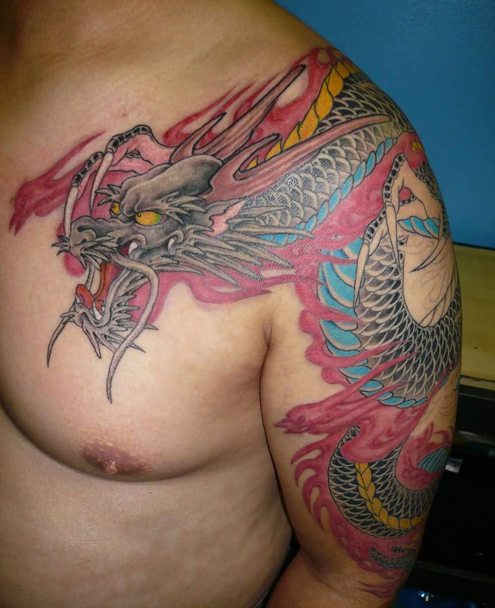 65 Dragon Tattoos On Shoulder for dimensions 1000 X 1226