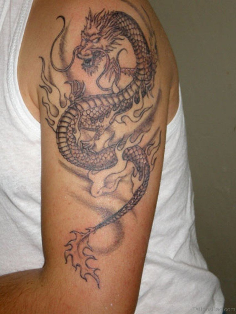 72 Outstanding Dragon Shoulder Tattoos intended for sizing 768 X 1024