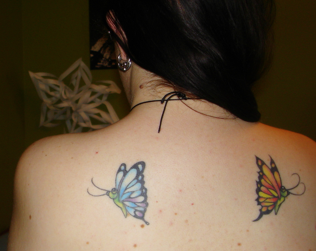 73 Awesome Butterfly Shoulder Tattoos pertaining to measurements 1024 X 816