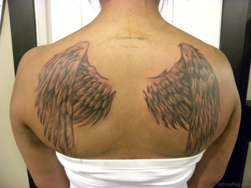 84 Amazing Angel Wings Shoulder Tattoos within size 1024 X 768
