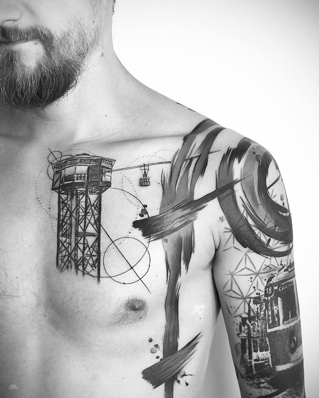 Abstract Geometric Shoulder Tattoo inside dimensions 1080 X 1350